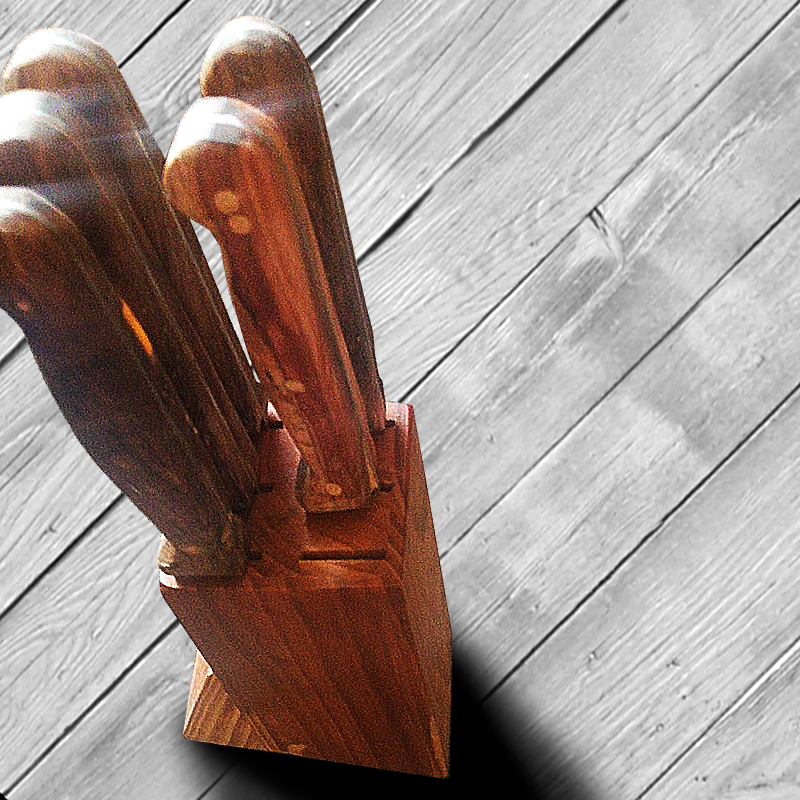 Messerblock aus Massivholz